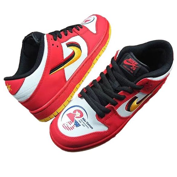 Nike Dunk Low 25 Red White 309242-307 Iconic Trainers