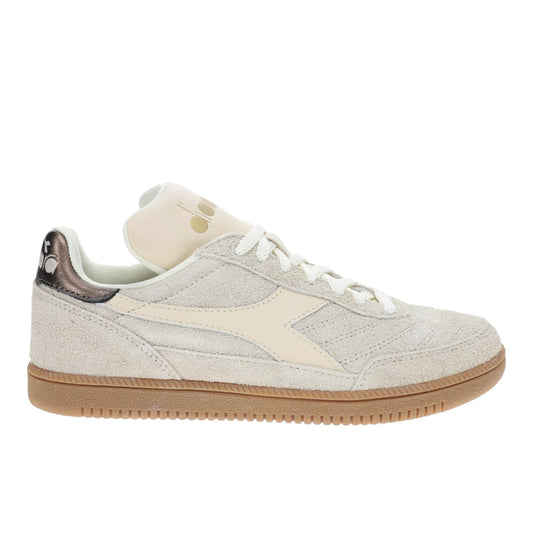 Gold Indoor Hairy Lace Up Sneakers