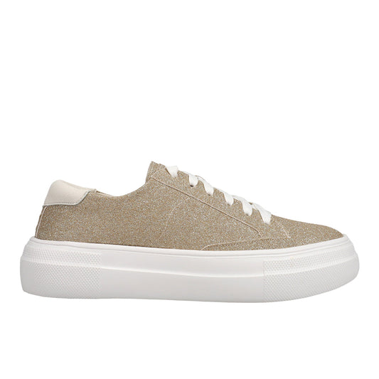 Glaring Glitter Lace Up Platform Sneakers