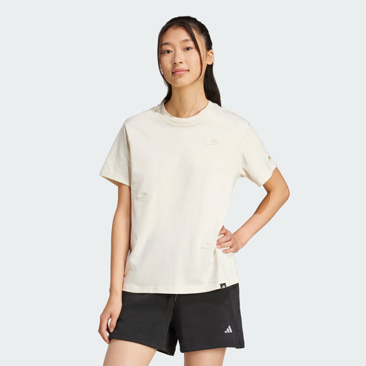 Women's adidas Lounge Slide Graphic Tee