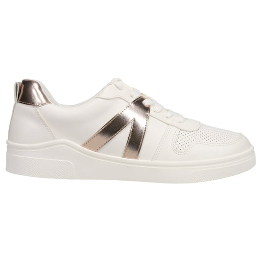 Alta Metallic Perforated Lace Up Sneakers